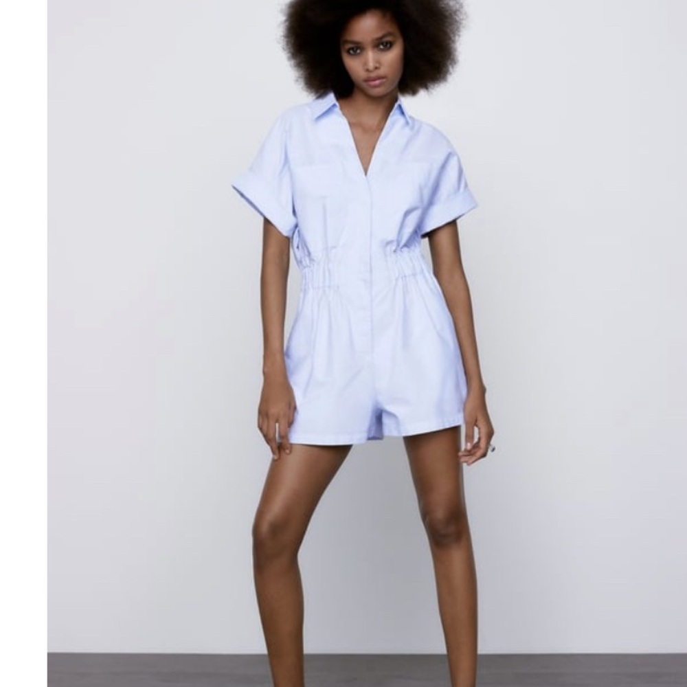 ZARA Light Blue Women's Jumpsuit